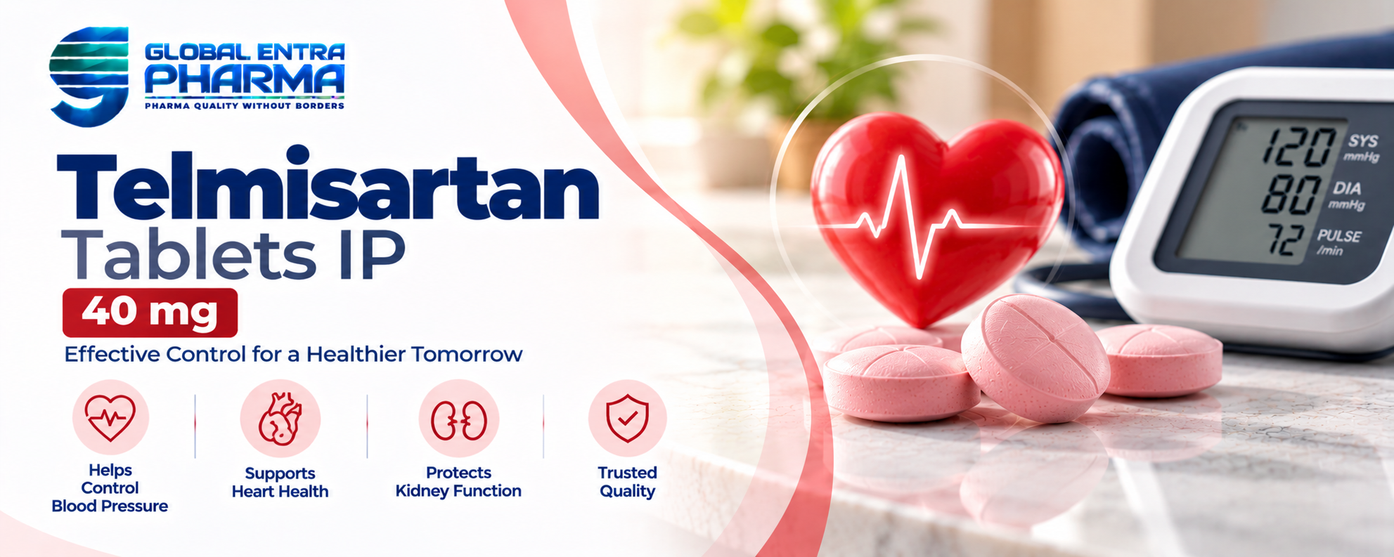 Telmisartan Tablets IP 40 mg Manufacturer in India